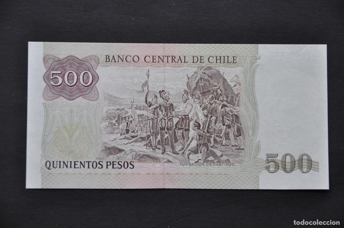 Billetes extranjeros: CHILE - 500 PESOS 1992 (SC-/AUNC) - Foto 2