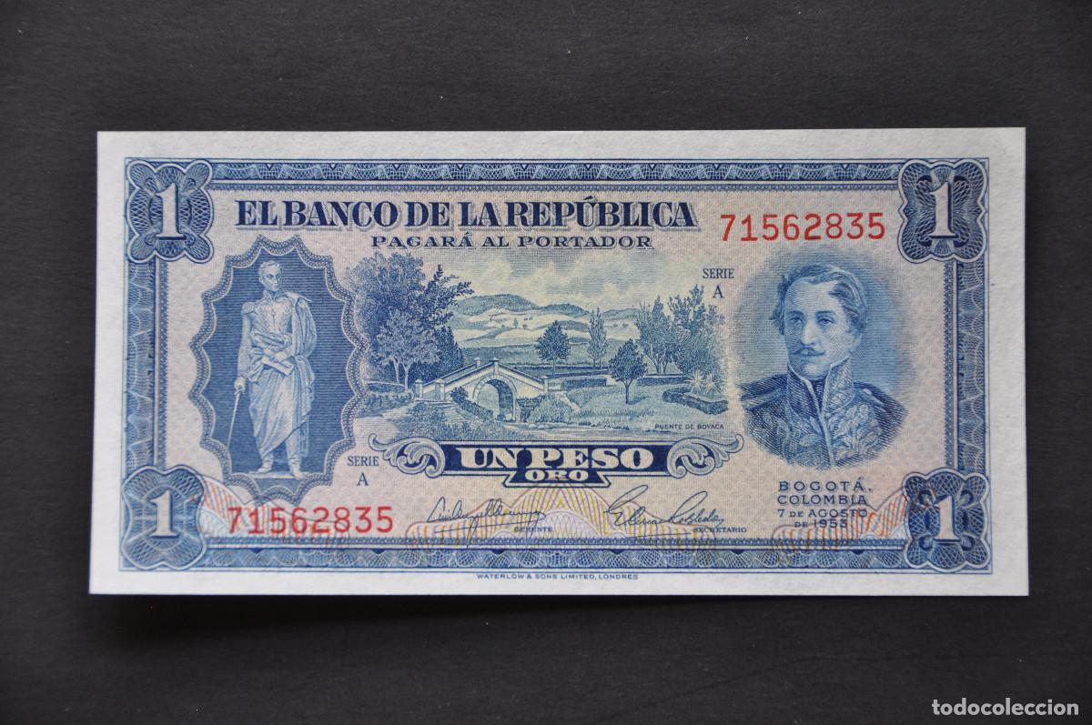 Billetes extranjeros: COLOMBIA - 1 PESO DE ORO 1953 (SC-/AUNC)