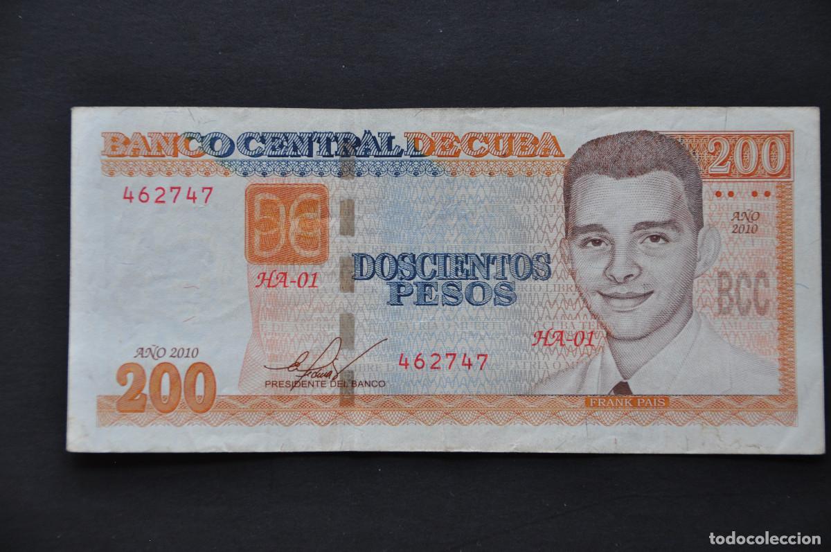 Billetes extranjeros: CUBA - 200 PESOS 2010