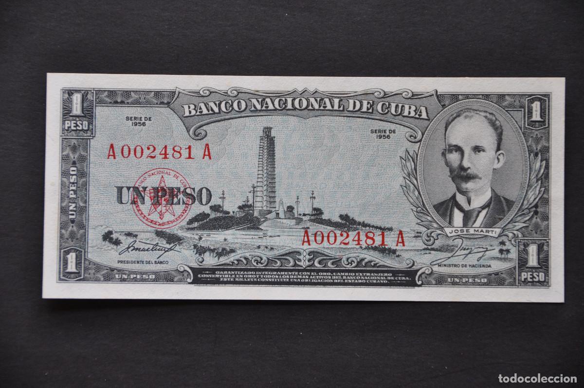 Billetes extranjeros: CUBA - 1 PESO 1956 (SC/UNC)
