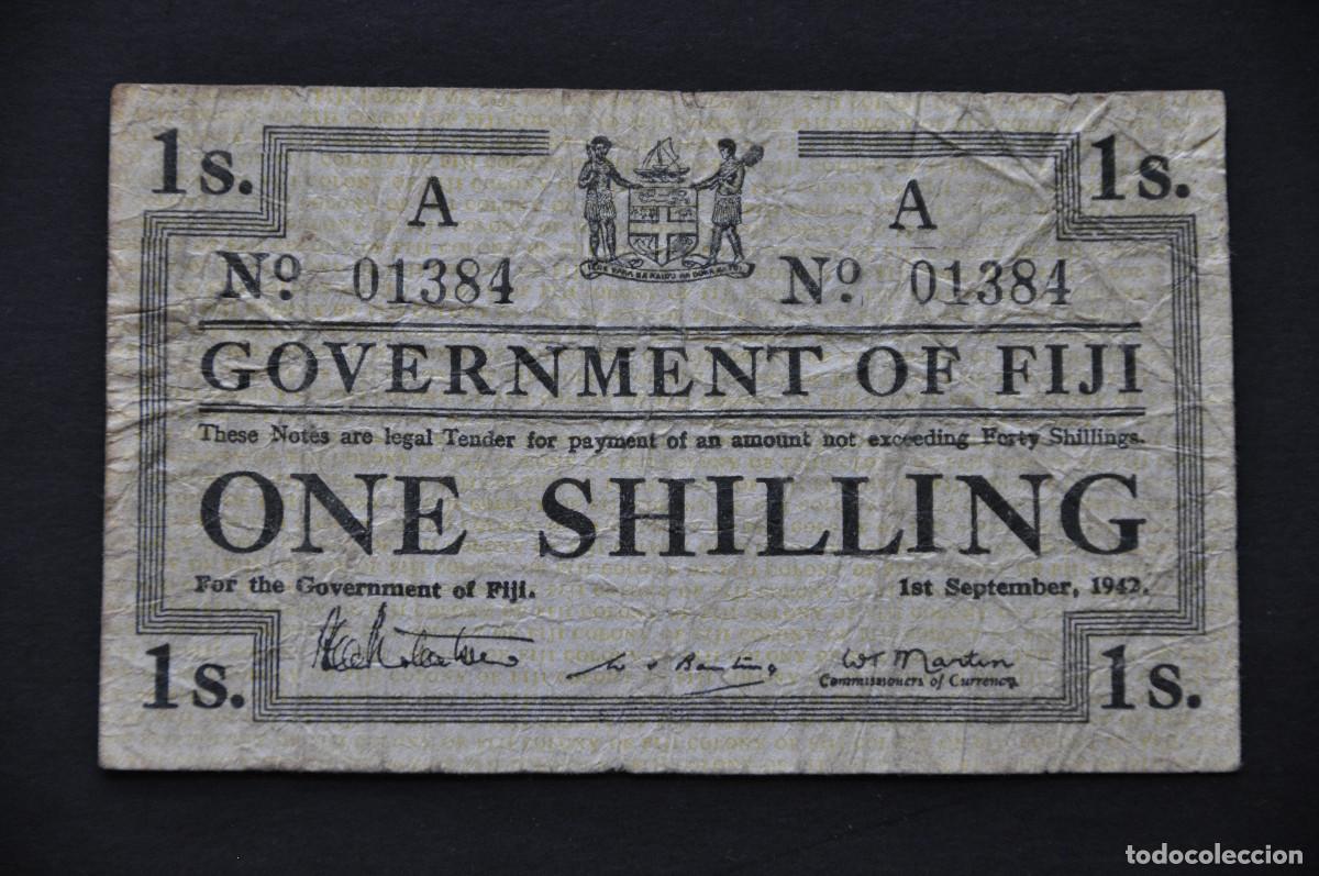 Billetes extranjeros: FIJI - 1 SHILLING 1942