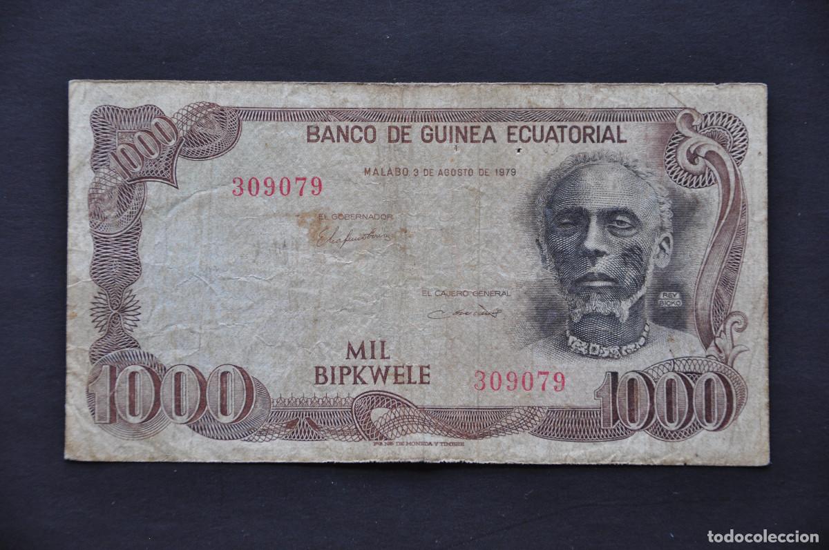 Billetes extranjeros: GUINEA ECUATORIAL - 1000 BIPKWELE 1979