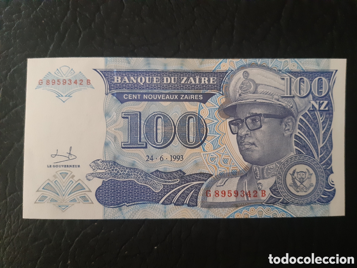 Billetes extranjeros: Billete Zaire 100 sc