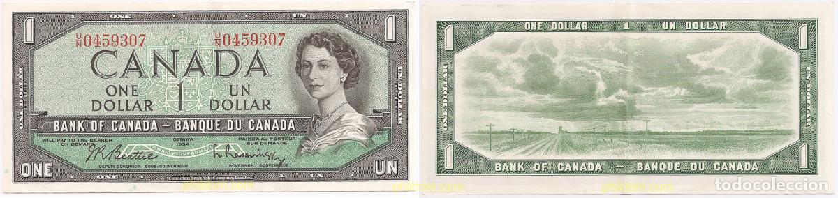 Billetes extranjeros: 490 CANADA 1954 1 DOLAR CANADA 1954
