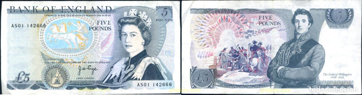 Billetes extranjeros: 644 GRAN BRETA&Ntilde;A 1971 GREAT BRITAIN 5 POUNDS 1971/80