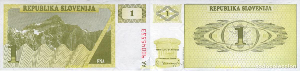 Banconote internazionali: 943 ESLOVENIA 1990 1 TOLAR ESLOVENIA 1990 SLOVENIJA