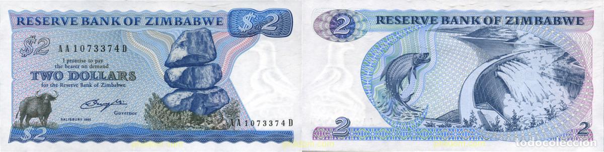 Banconote internazionali: 1023 ZIMBABUE 1980 5 DOLLARS ZIMBABWE 1980