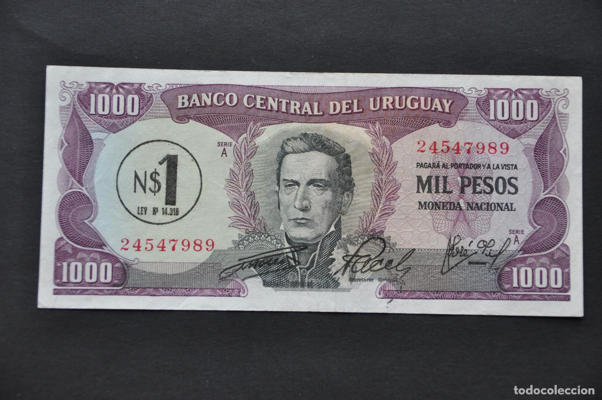 Notas Internacionais: URUGUAY - 1 NUEVO PESO 1975 SOBRE 1000 PESOS DE 1967