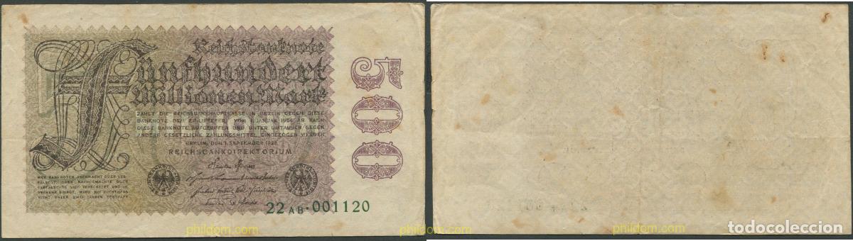 Internationale Banknoten: 1474 ALEMANIA 1923 GERMANY 5 MILLIARDE MARK 1923