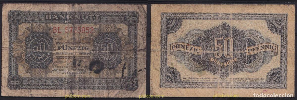 Billets internationaux: 3709 ALEMANIA DEMOCRATICA 1948 GERMANY 50 PFENNIG 1948