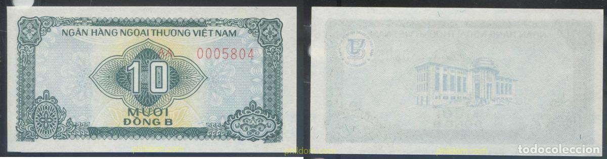 Notas Internacionais: 4072 VIETNAM DEL NORTE 1987 VIETNAM 10 DONG 1987
