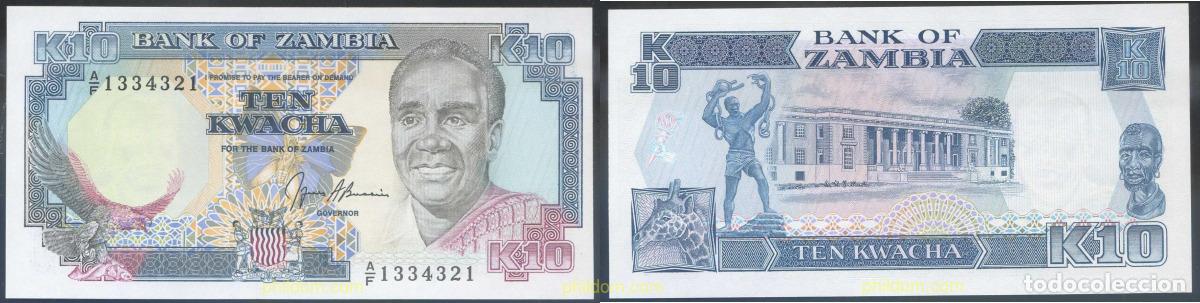 Notas Internacionais: 4312 ZAMBIA 1991 ZAMBIA 10 KWACHA 1991