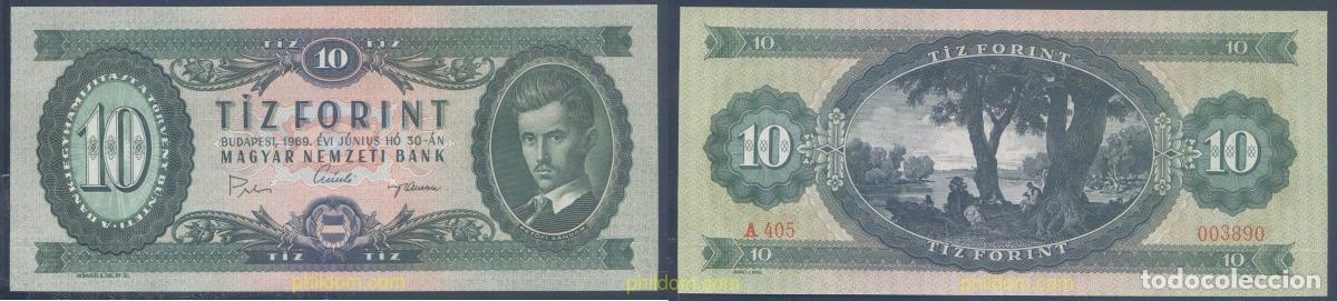 Notas Internacionais: 4577 HUNGRIA 1969 HUNGARY 10 FORINT 1969