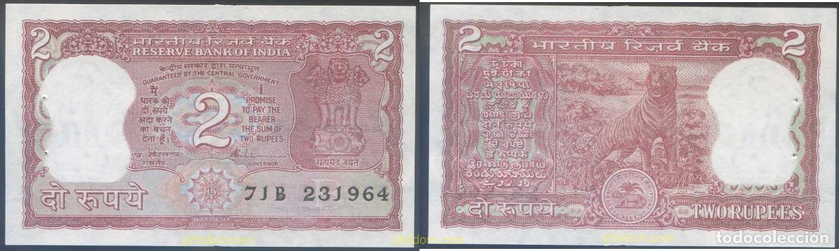 Notas Internacionais: 4614 INDIA 1985 INIDA 2 RUPEES 1985