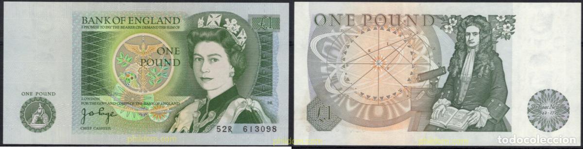 Billets internationaux: 4667 GRAN BRETA&Ntilde;A 1981 BRITISH 1 POUND 1981 - 84 SIR ISAAC NEWTON - J. B. PAGE (JBP)