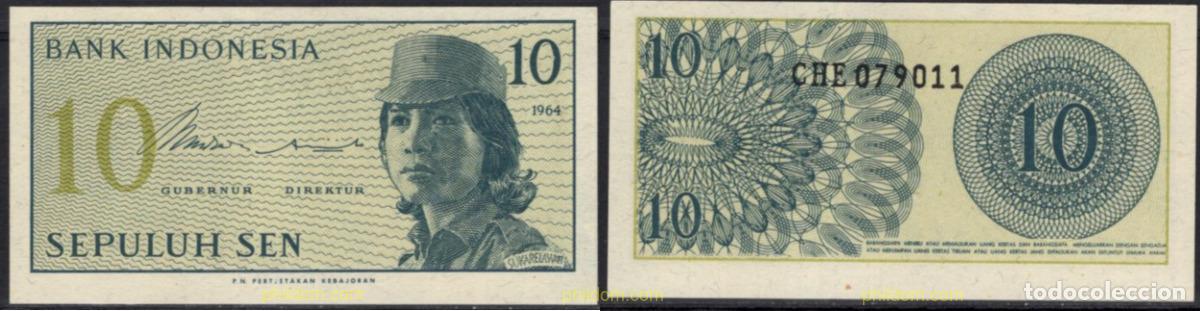 Billets internationaux: 4925 INDONESIA 1964 INDONESIA 10 SEPULUH 1964