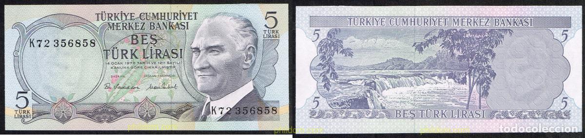 International Banknotes: 5084 TURQUIA 1976 TURKEY 5 LIRA 1976