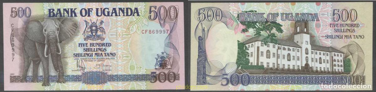 Billetes extranjeros: 5237 UGANDA 1991 UGANDA 500 SHILLINGS 1991