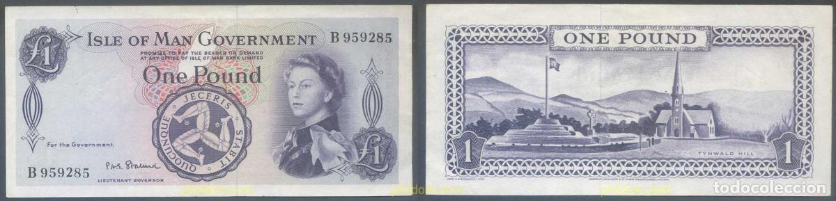 Billetes extranjeros: 5295 MAN 1967 MAN 1 POUND 1967