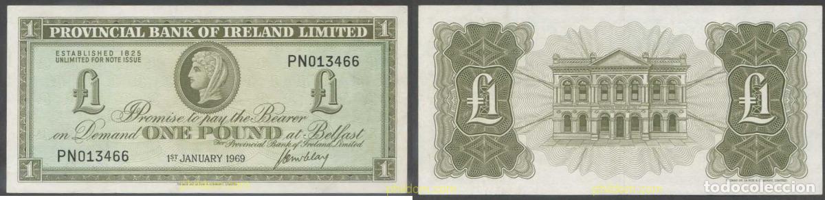 Billetes extranjeros: 5290 IRLANDA 1969 IRELAND 1 POUND 1969