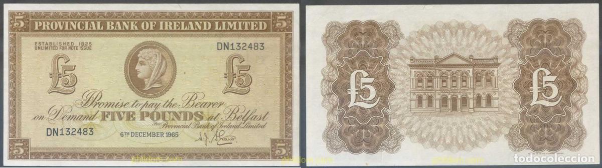 Banconote internazionali: 5292 IRLANDA 1965 IRELAND 5 POUND 1965