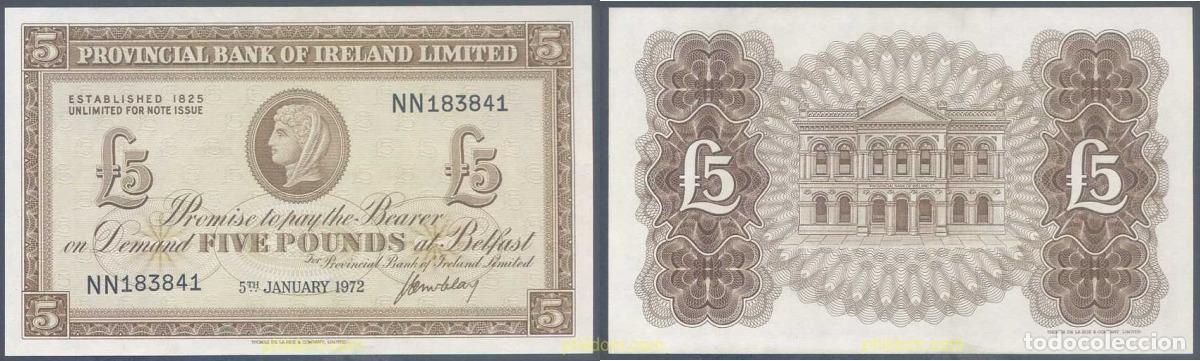 Banconote internazionali: 5291 IRLANDA 1972 IRELAND 5 POUND 1972