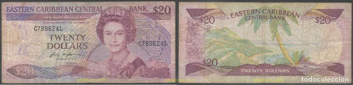 Billets internationaux: 5341 GRAN BRETA&Ntilde;A 1987 EASTERN CARIBBEAN 20 DOLLARS 1987 1988