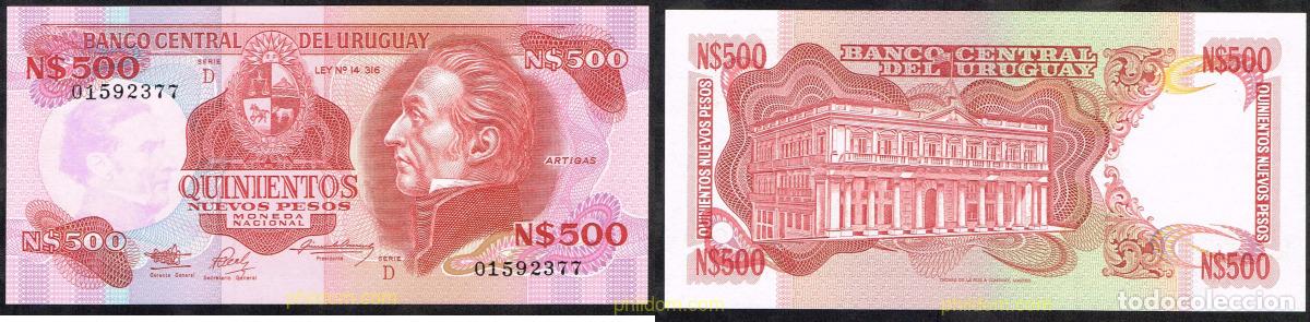 Billetes extranjeros: 5563 URUGUAY 1985 URUGUAY 500 PESOS 1985