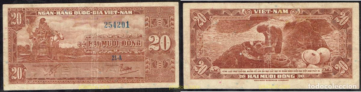 Billetes extranjeros: 5588 VIETNAM DEL SUR 1962 VIETNAM 20 DONG 1962