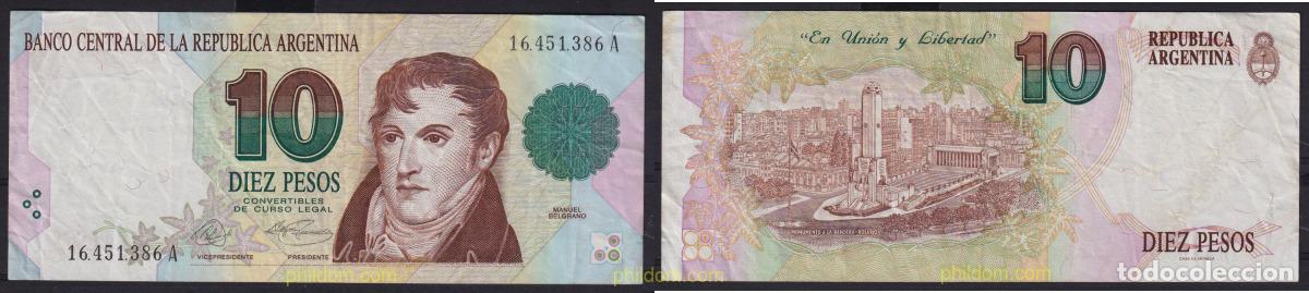 Banconote internazionali: 6870 ARGENTINA 1992 ARGENTINA 1992 10 PESOS