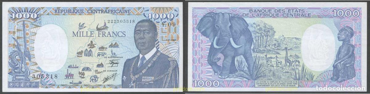 Banconote internazionali: 6913 CENTROAFRICANA 1990 REPUBLICA CENTROAFRICANA 1990 1000 FRANCS