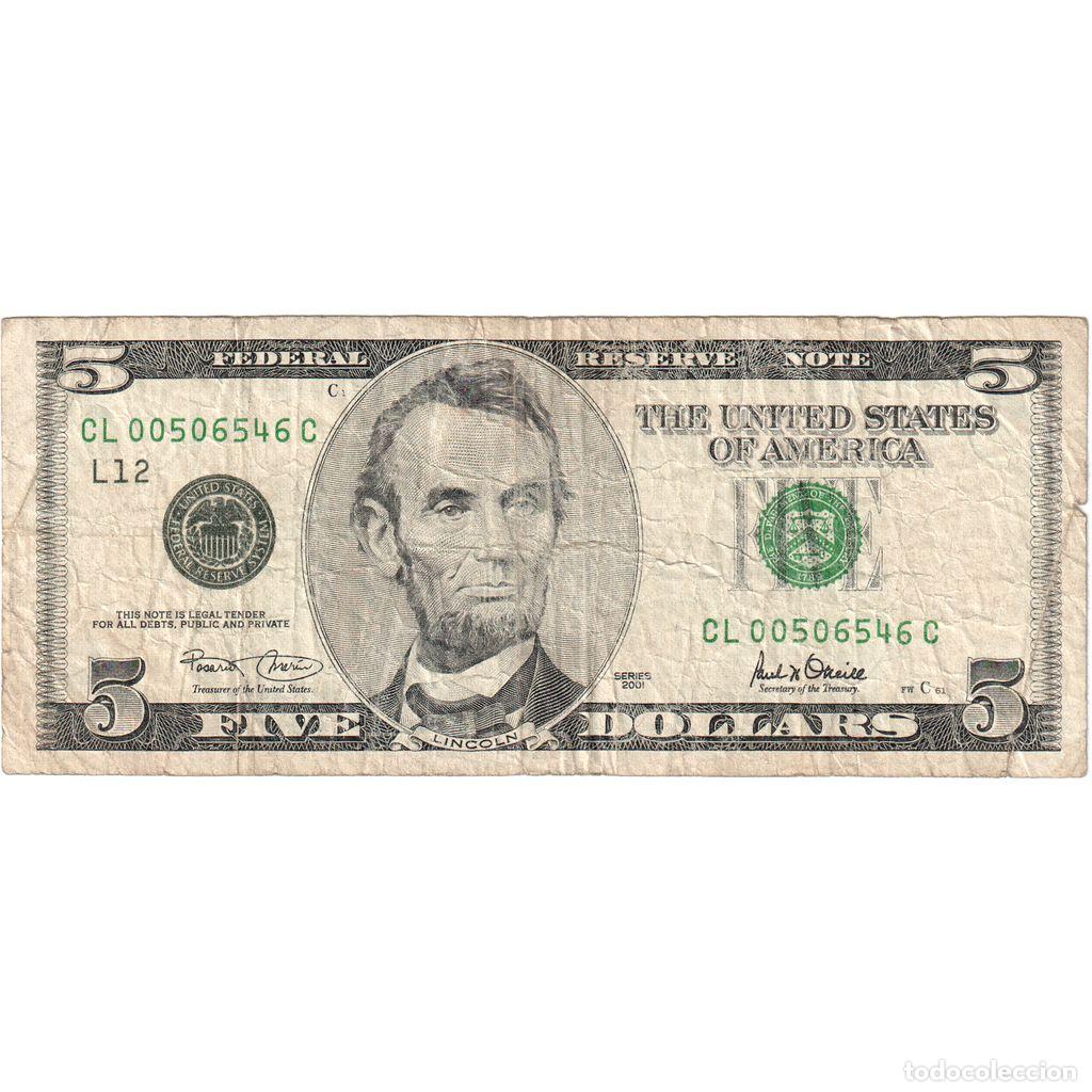 Billetes extranjeros: [#1515218] Estados Unidos, Five Dollars, RC+