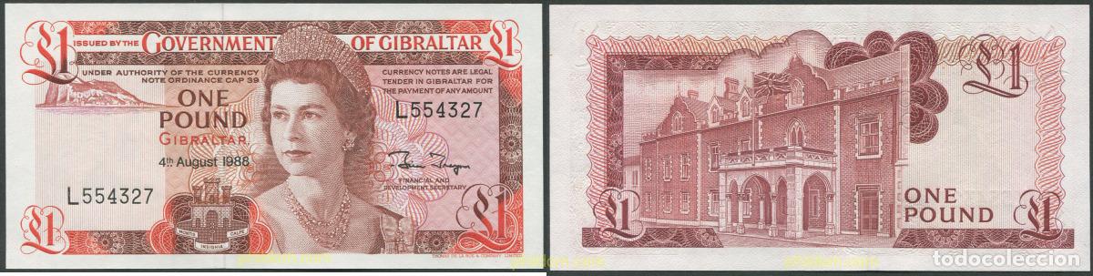 Billetes extranjeros: 8058 GIBRALTAR 1988 GIBRATAR 1 POUND 1988