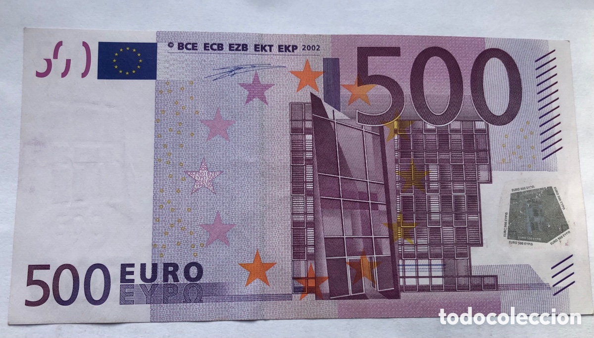 Notas Internacionais: Billete de 500 &euro; PA&Iacute;SES BAJOS. 2002
