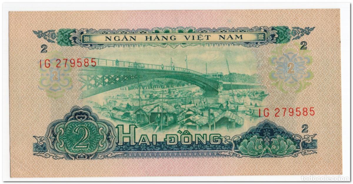 Billetes extranjeros: SOUTH VIET NAM,2 DONG, 1966 ( 1975) P.41,AU