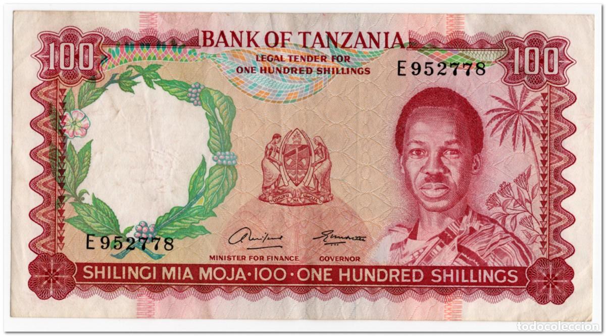 Billetes extranjeros: TANZANIA,100 SHILLINGS,1966,P.5a,VF