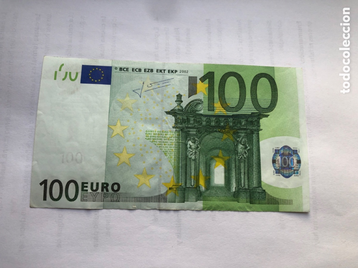 Billetes extranjeros: Billete 100&euro;. Pa&iacute;ses Bajos. Duisenberg