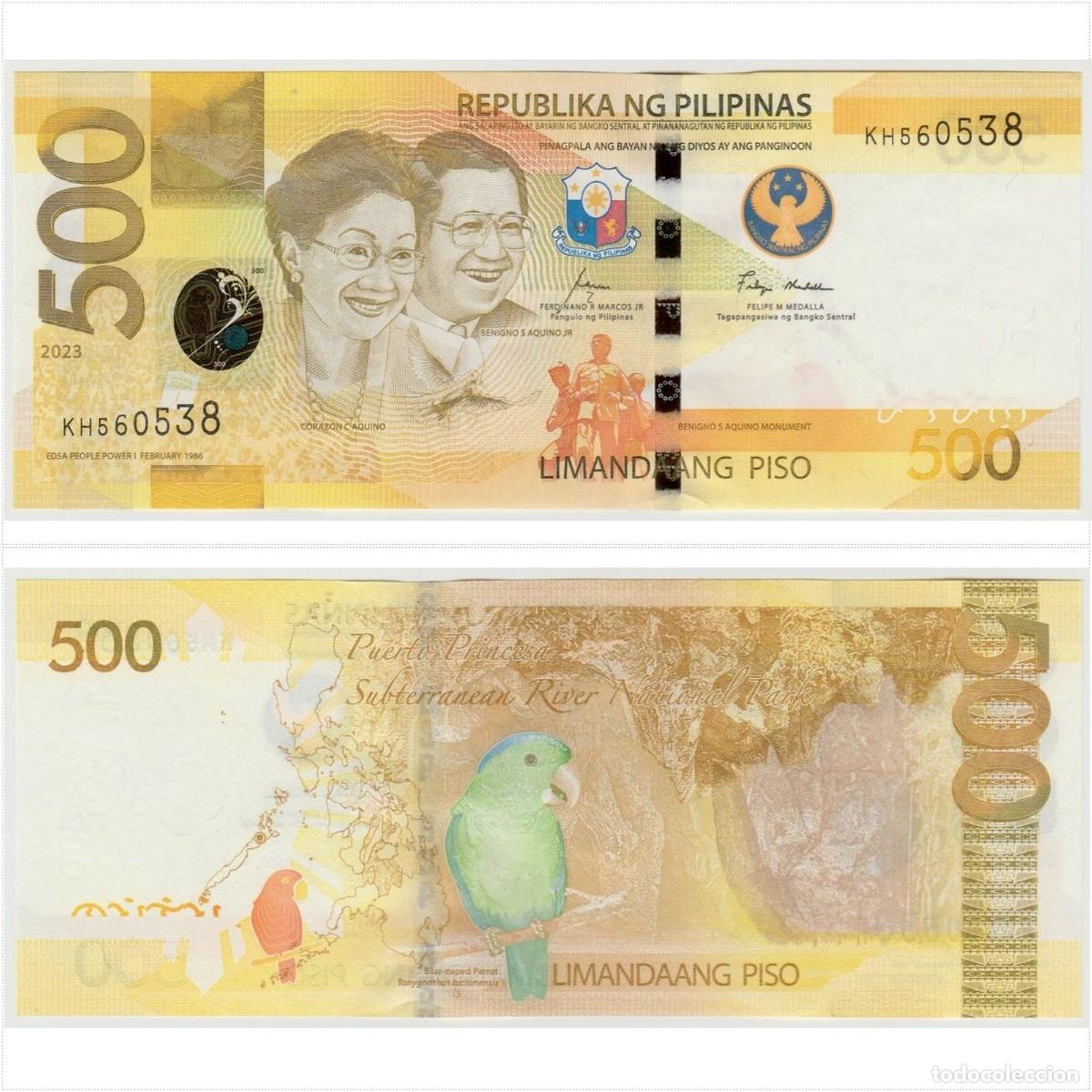 Billetes extranjeros: Filipinas 500 Pesos 2023 Pick 234b n/s KH560538 Sin Circular (el billete de la foto)