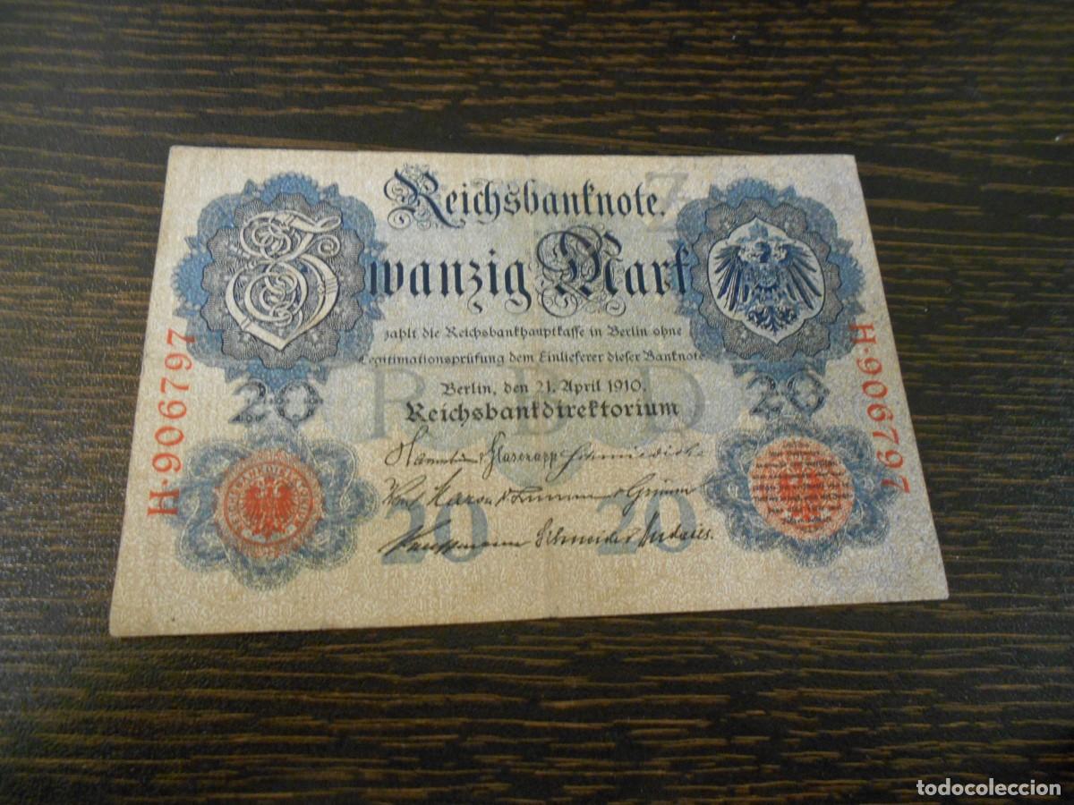 Billetes extranjeros: ALEMANIA-BILLETE ANTIGUO-PICK 40a-20 MARCOS-1910-BC