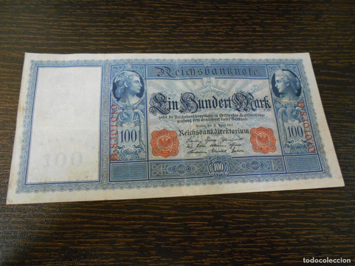 Billetes extranjeros: ALEMANIA-BILLETE ANTIGUO-PICK 42-100 MARCOS-1910-MBC