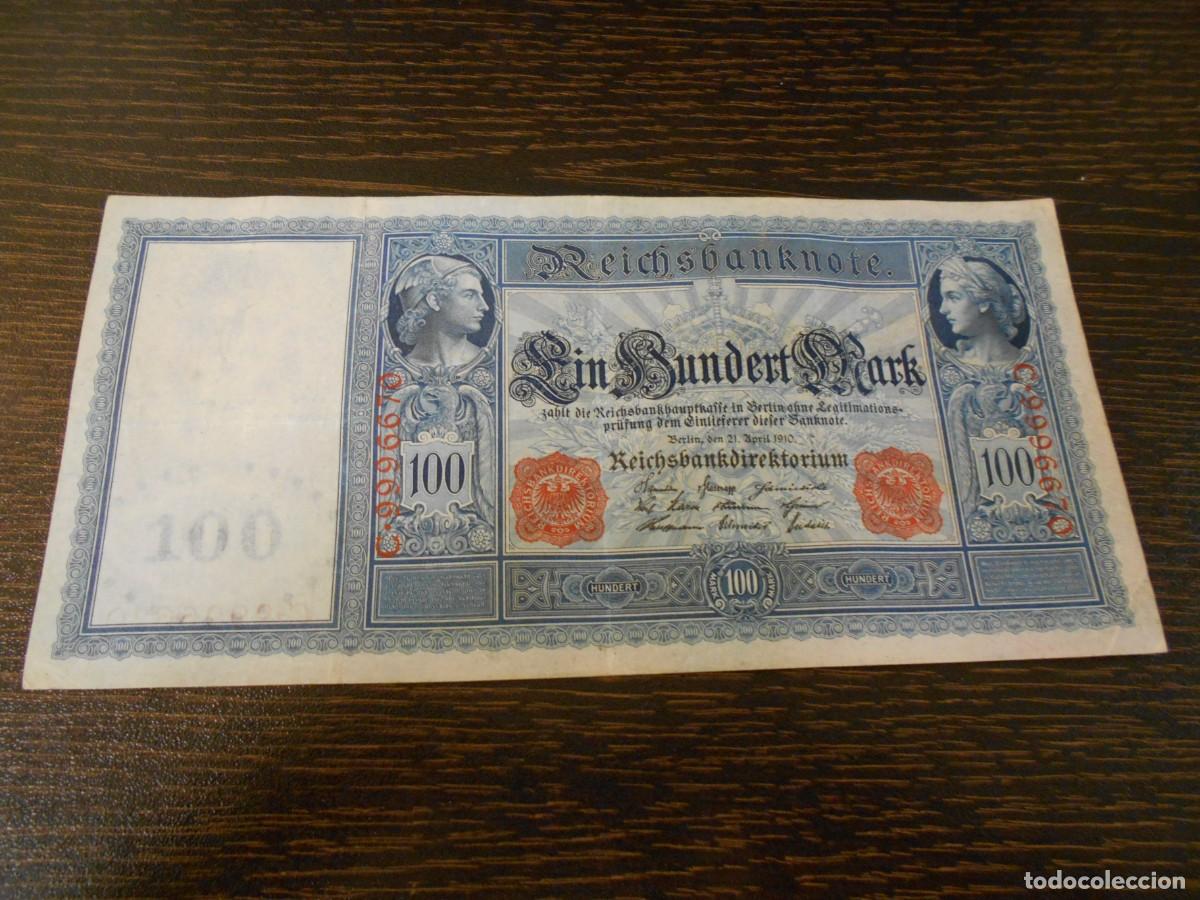 Billetes extranjeros: ALEMANIA-BILLETE ANTIGUO-PICK 42-100 MARCOS-1910-MBC