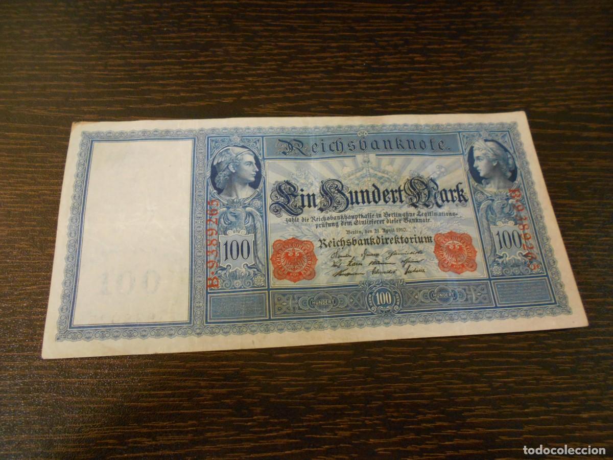 Billetes extranjeros: ALEMANIA-BILLETE ANTIGUO-PICK 42-100 MARCOS-1910-MBC