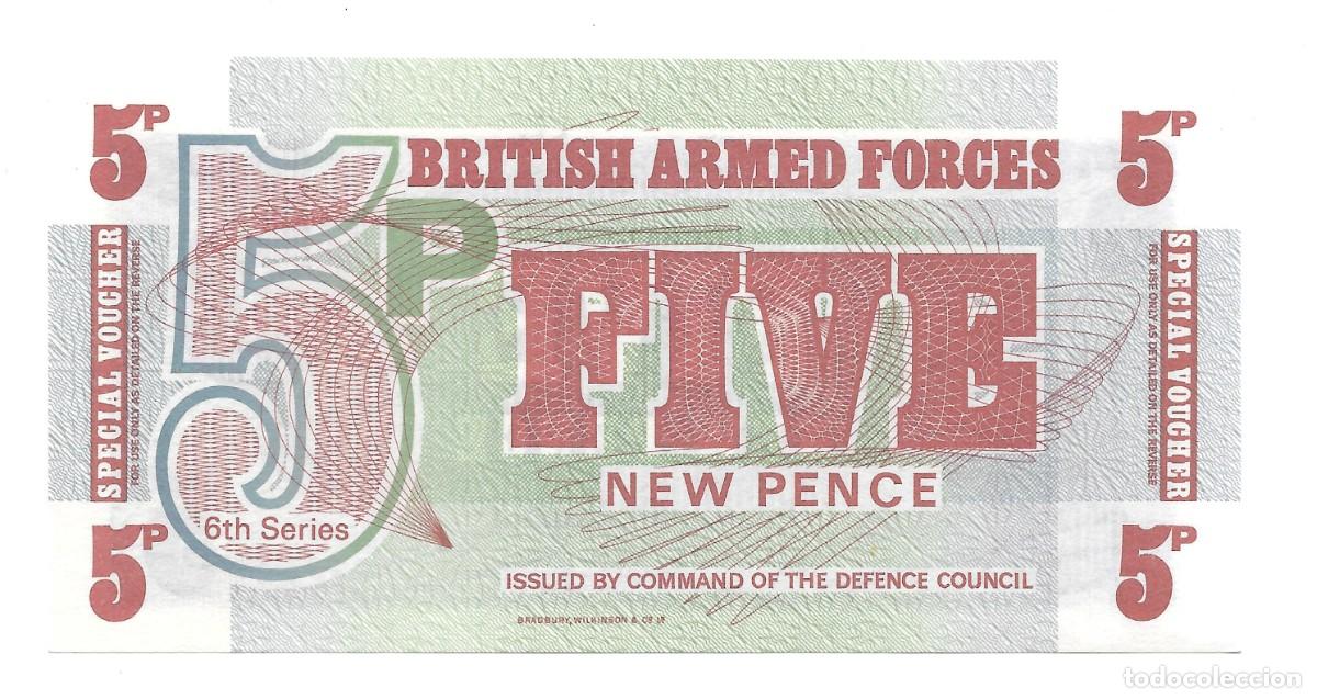 Billetes extranjeros: BILLETE 5 NEW PENCE - BRITISH ARMED FORCES 1972 UNC