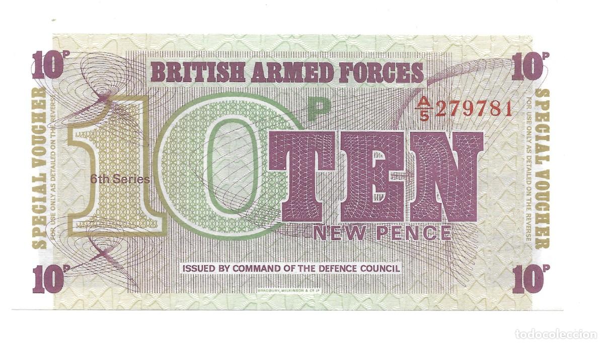 Billetes extranjeros: BILLETE 10 NEW PENCE - BRITISH ARMED FORCES 1972 UNC