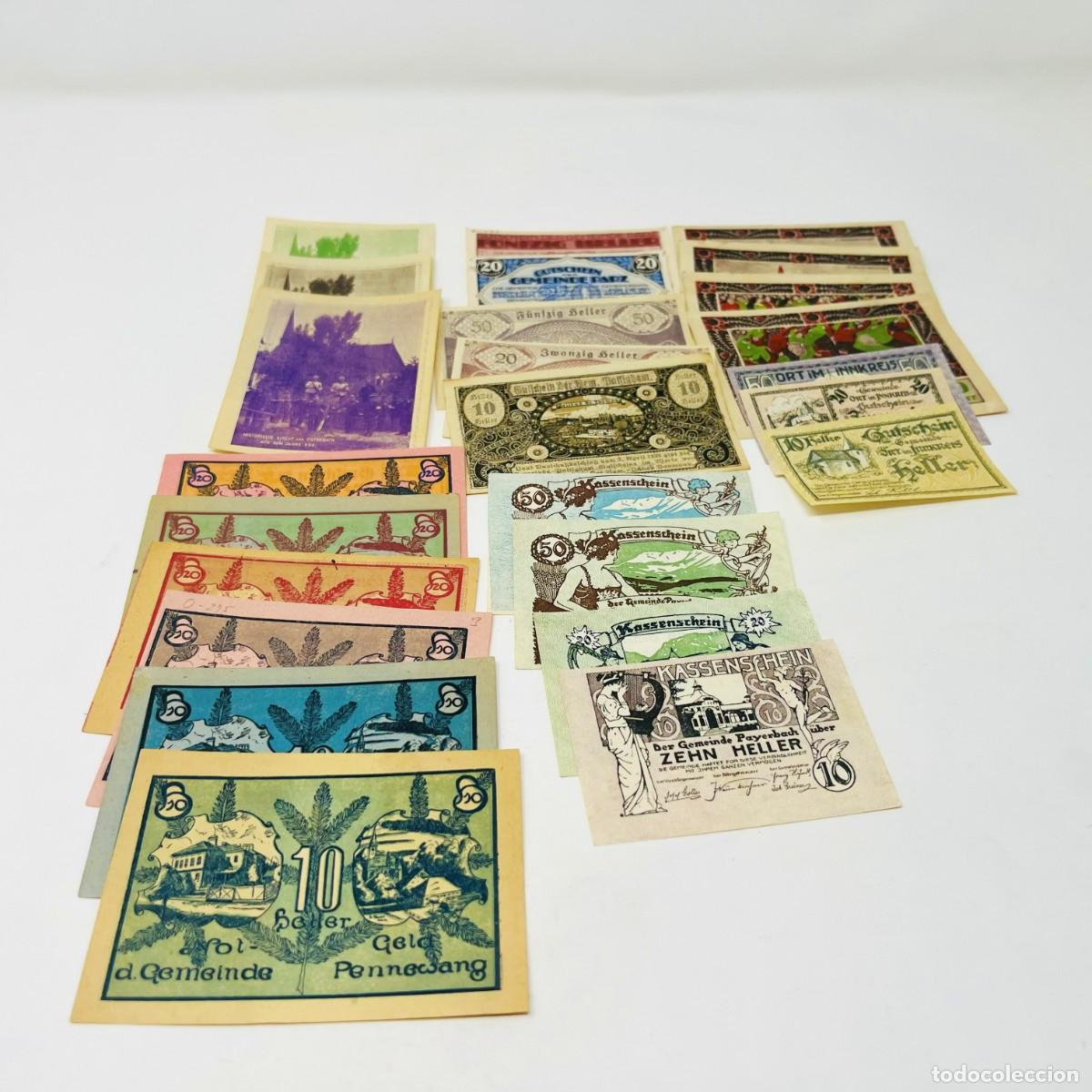 Billetes extranjeros: Lote 11: 25 Billetes Notgeld / Gutschein Austria. Series Completas. Ciudades Austriacas