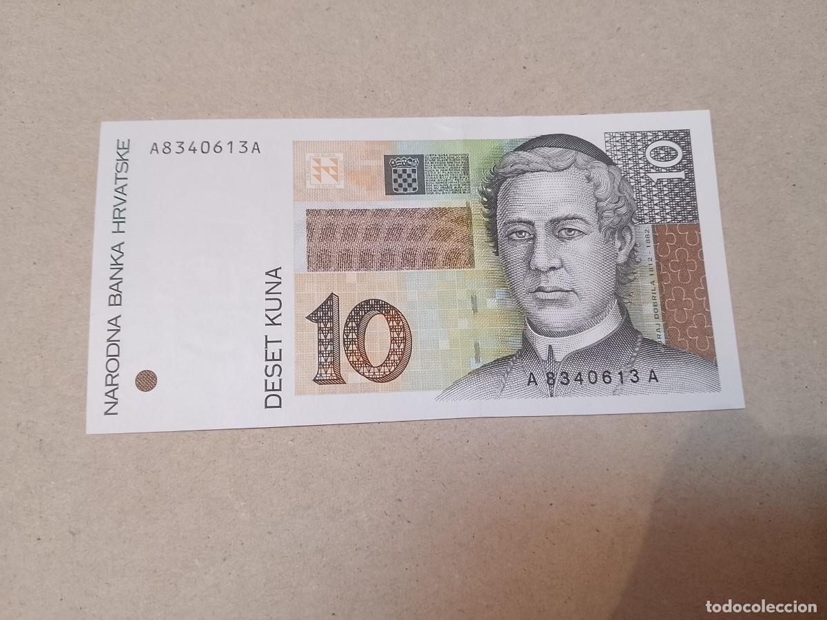 Billetes extranjeros: Billete Croacia, 10 kuna, serie AA, a&ntilde;o 1995, UNC