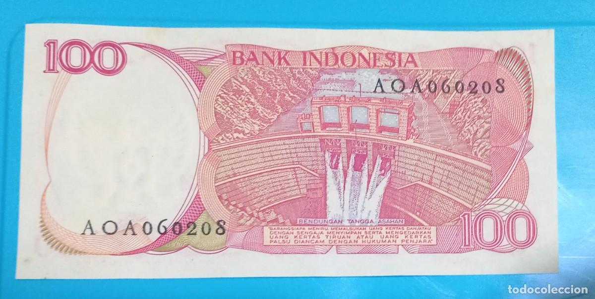 Billetes extranjeros: Billete Indonesia 100 Rupias. - Foto 2