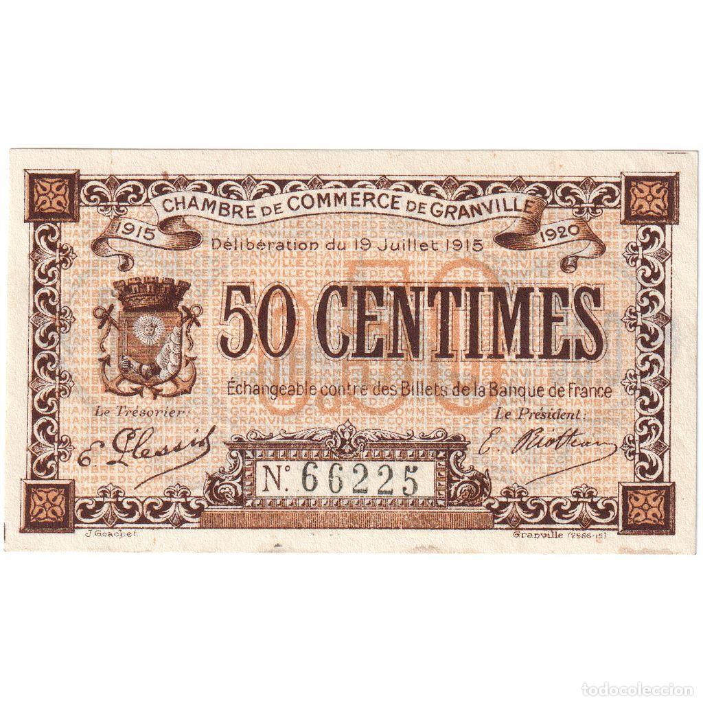 Billetes extranjeros: [#1515652] Francia, 50 Centimes, 1915-07-19, 66225, BC+, Pirot:60-7