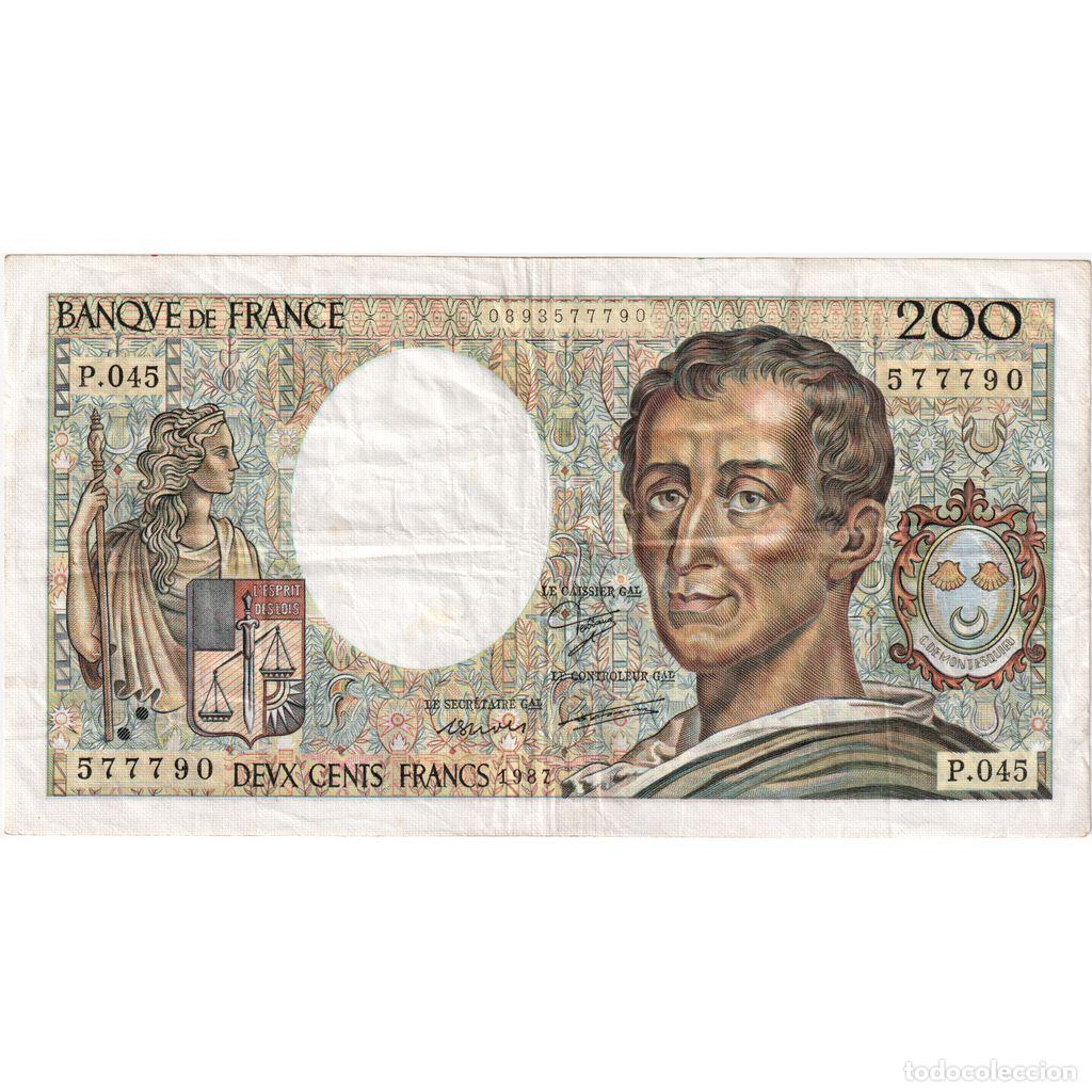 Billetes extranjeros: [#1515670] Francia, 200 Francs, Montesquieu, P.045, RC+