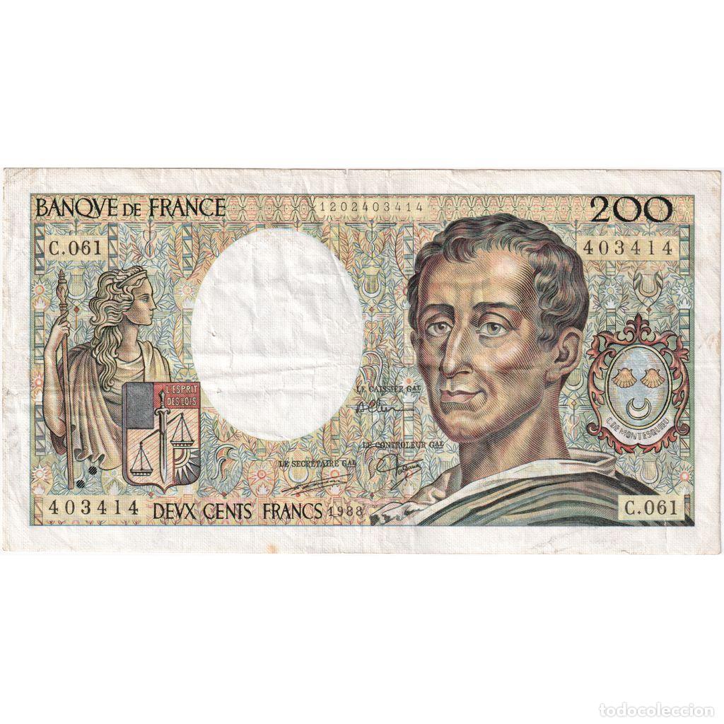 Billetes extranjeros: [#1515676] Francia, 200 Francs, Montesquieu, C.061, RC+